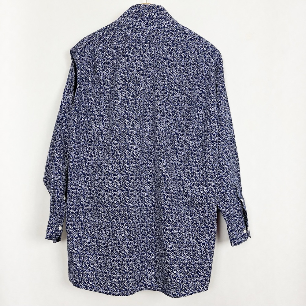 Ben Sherman Men’s Blue & White Long Sleeve Buttoned Shirt Size XL Floral Print - Picture 5 of 9